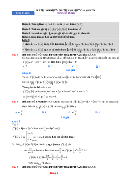 Chuyên đề min max của hàm số mức vận dụng (có lời giải chi tiết)