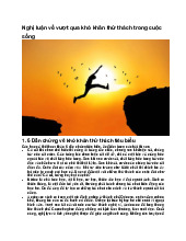 Nghị luận về vượt qua khó khăn thử thách trong cuộc sống - Ngữ văn 9