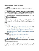 Đề cương Chính trị học đại cương | Đại học Nội Vụ Hà Nội