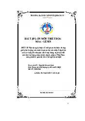 Vận dụng lý luận về mối quan hệ biện chứng giữa lực lượng sản xuất - Triết học Mác Lenin| Đại học Kinh Tế Quốc Dân