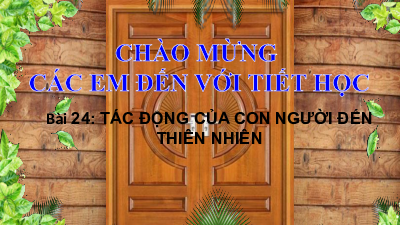 Bài 24: Thực hành tác động của con người đến thiên nhiên | Bài giảng PowerPoint Địa Lí 6 | Chân trời sáng tạo