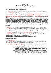 CHAPTER 1 Understanding the Manager’s Job môn Principles of Management | Trường Đại học Quốc tế, Đại học Quốc gia Thành phố Hồ Chí Minh