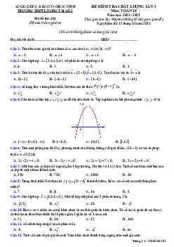 Đề kiểm tra Toán 10 lần 3 năm 2022 – 2023 trường THPT Lương Tài 2 – Bắc Ninh
