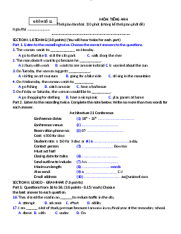 Đề thi ôn tập học phần Tiếng anh của trường đại học Luật Hà Nội