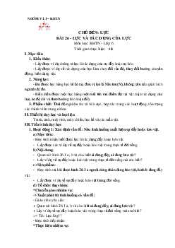 Chủ đề 9. Bài 26: Lực và tác dụng của lực | Bài giảng KHTN 6 | Cánh diều