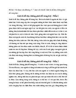 Văn mẫu lớp 7: Viết đoạn văn với chủ đề Sách là để đọc, không phải để trưng bày | Kết nối tri thức