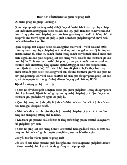 Bài tập tự luận môn Pháp luật đại cương về "Phân tích cấu thành của quan hệ pháp luật"