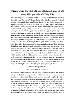 Cảm nghĩ của bạn về số phận người phụ nữ trong xã hội phong kiến qua nhân vật Thúy Kiều | Văn mẫu 11 Kết nối tri thức