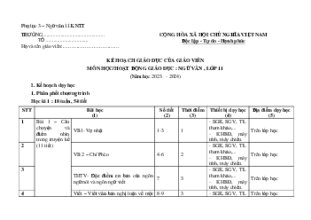 Phụ lục 3 Ngữ văn 11 Kết nối tri thức với cuộc sống