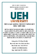 Tiểu luận môn Triết học Mac Lênin  - trường đại học kinh tế- tài chính thành phố Hồ chí minh.