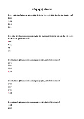 Đề cương ôn tập môn Công nghệ nền 4.0 (có đáp án) | Trường Đại học Kinh Doanh và Công Nghệ Hà Nội