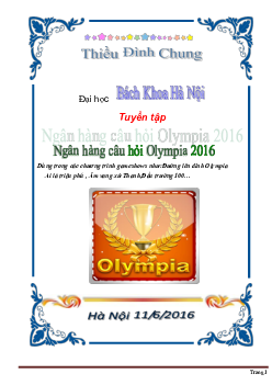 Tuyển chọn các câu hỏi olympia (có đáp án)