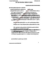 Bài Tập Phương Trình Vi Phân - Giải Thích và Đáp Án (Có Đáp Án)