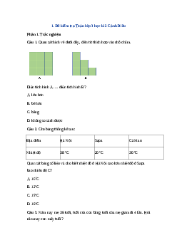 Đề thi học kì 2 môn Toán lớp 3  - Đề 2| Cánh Diều theo Thông tư 27