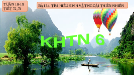 Giáo án điện tử Khoa học tự nhiên 6 bài 34 Chân trời sáng tạo : Tìm hiểu sinh vật ngoài thiên nhiên