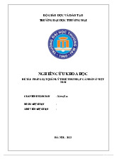 Nghiên cứu Pháp Luật Quản Lý Thuế TNCN tại VN | Bài thảo luận Phương pháp nghiên cứu khoa học