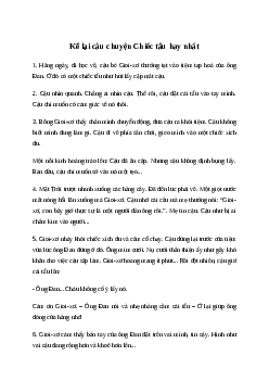 Kể lại câu chuyện Chiếc tẩu | Văn mẫu Tiếng việt 4| Cánh diều