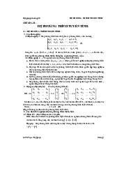 Chương 2: Hệ phương trình tiếp tuyến môn Đại số tuyến tính | Đại học Bách Khoa, Đại học Đà Nẵng
