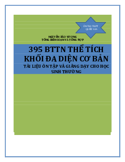 TOP395 bài tập trắc nghiệm thể tích khối đa diện cơ bản – Nguyễn Bảo Vương Toán 12