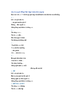 Giải VBT môn Tiếng việt 2 -  Bài Ôn tập 3 | Chân trời sáng tạo