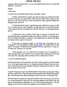 Phân tích phẩm chất và vai trò của thủ lĩnh chính trị (liên hệ với thủ lĩnh chính trị ở Việt Nam) ?