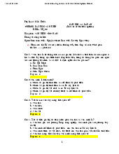 Trắc nghiệm và đáp án môn Văn hiến Việt Nam| Trường Đại học Văn Hiến