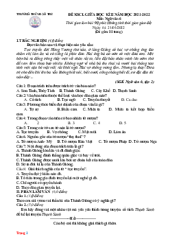 Đề thi giữa kì 2 môn Văn 6 KNTT Trường THCS Đạo Trù (có đáp án và ma trận)