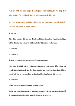 Nêu suy nghĩ về câu thơ: Người vá trời lấp, bể Kẻ đắp lũy xây thành, Ta chỉ là chiếc lá, Việc của mình là xanh | Văn mẫu lớp 12