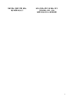 Đề cương ôn tập học kì 1 môn Địa lí 11 sách Cánh diều