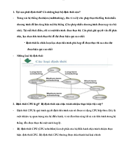 Bài tập Chương 4 Hệ Điều Hành | Trường Đại học CNTT Thành Phố Hồ Chí Minh