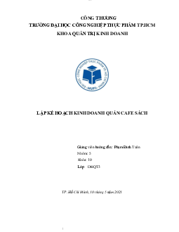 Kế hoạch kinh doanh quán cafe sách