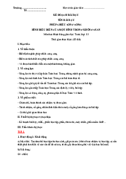 Bài 6: Phép chiếu song song. Hình biểu diễn của một hình không gian | Giáo án Toán 11 Cánh diều