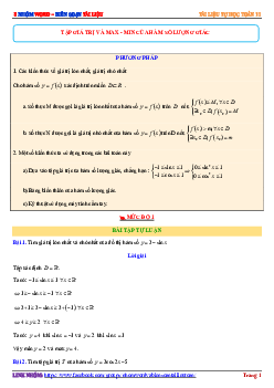 Tập giá trị và GTLN – GTLN của hàm số lượng giác