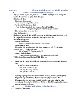 Lý thuyết bài giảng môn Hệ thống thông tin quản lý nội dung chương 1 "Tổng quan về phân tích và thiết kế hệ thống"
