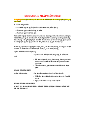 Tóm tắt lý thuyết các chương  - Quản trị kinh doanh| Đại học Kinh Tế Quốc Dân