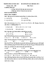 Đề cương giữa học kỳ 1 Toán 6 năm 2024 – 2025 trường THCS Lê Ngọc Hân – Hà Nội