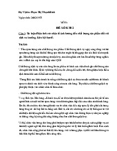 Nhân Tố Ảnh Hưởng Đến Dịch Vụ Ăn Uống môn Luật kinh tế | Trường đại học Mở Hà Nội