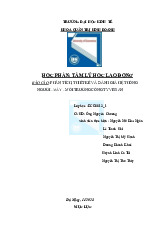 Phân tích và thiết kế hệ thống người - máy tại vissan | Báo cáo môn Tâm lý học lao động - Trường Đại học Lao động - Xã hội