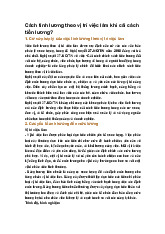 Cách tính lương theo vị trí việc làm khi cải cách tiền lương?