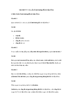 Giải Khoa học tự nhiên 7 Bài 22: Các yếu tố ảnh hưởng đến hô hấp tế bào | Cánh diều