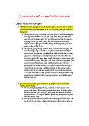 Quan hệ giữa dân tộc và tôn giáo ở Việt Nam | Đại học Sư Phạm Hà Nội