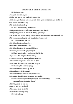 Ôn tập thi trắc nghiệm Marketing căn bản 1 | Học viện Nông nghiệp Việt Nam