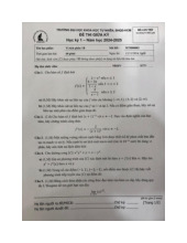 Đề thi giữa HKI học phần Vi tích phân 1B năm 2024 - 2025 | Trường Đại học Khoa học tự nhiên, Đại học Quốc gia Thành phố Hồ Chí Minh