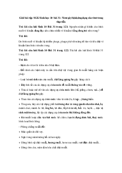 Giải bài tập SGK Sinh học 10 bài 31: Virut gây bệnh, ứng dụng của virut trong thực tiễn | Kết nối tri thức