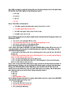 Trắc nghiệm tổng hợp môn Pháp luật đại cương