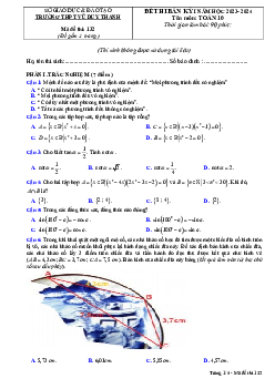 Đề bán kì 1 Toán 10 năm 2023 – 2024 trường THPT Vũ Duy Thanh – Ninh Bình