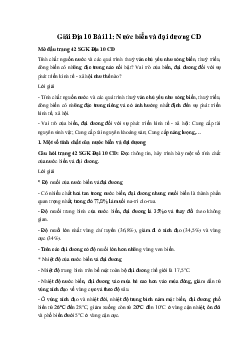 Giải Địa 10 Bài 11: Nước biển và đại dương CD