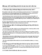 Mẫu quy chế hoạt động của hội cha mẹ học sinh năm học