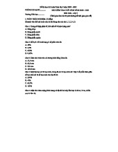 Đề thi học kì 2 môn Toán lớp 5 năm học 2020 - 2021