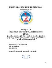 Quan điểm của chủ nghĩa Mác – Lênin về liên minh giai cấp vàsự vận dụng của Đảng trong quá trình xây dựng khối đại đoàn kết dân tộc ở nước ta hiện nay | Bài tập lớn môn Lịch sử đảng cộng sản Việt Nam